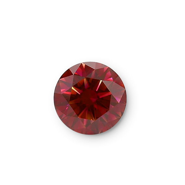 實驗室紅彩鑽圓形裸石1克拉 