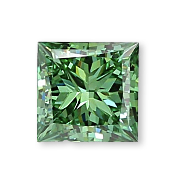 實驗室綠彩鑽公主形裸石10克拉 