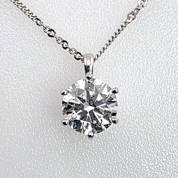 實驗室鑽石圓鑽項鍊2克拉D.vs1 