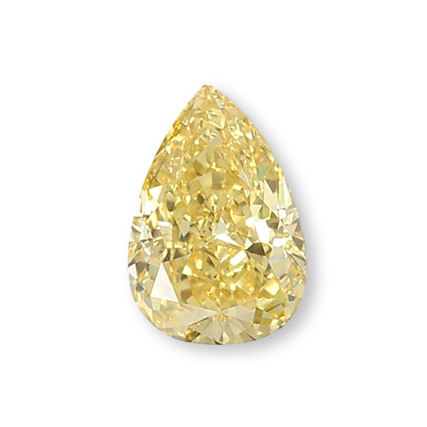 實驗室黃彩鑽水滴形裸石7克拉 