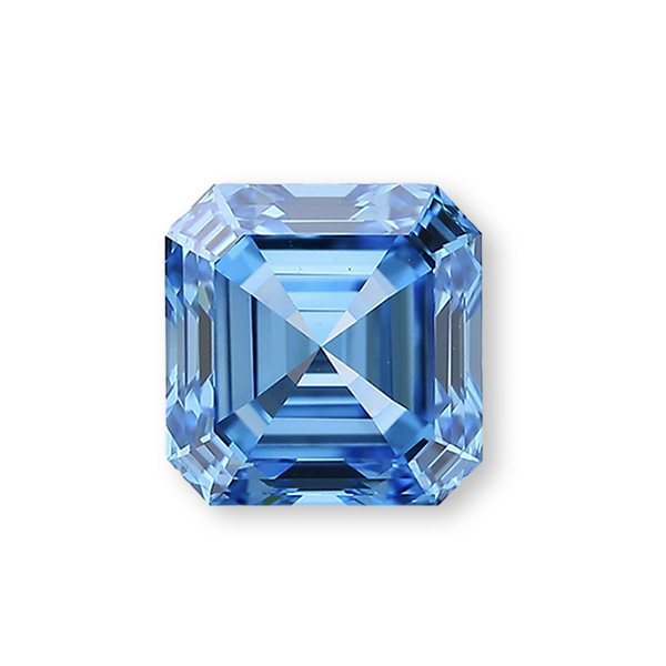 實驗室藍彩鑽阿斯切形裸石5克拉 