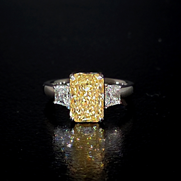 實驗室黃彩鑽雷帝恩女戒3克拉 