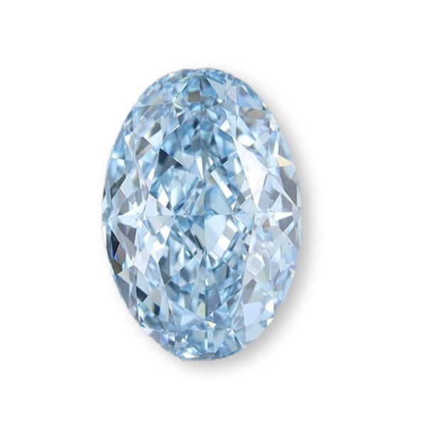實驗室藍彩鑽橢圓形裸石10克拉 