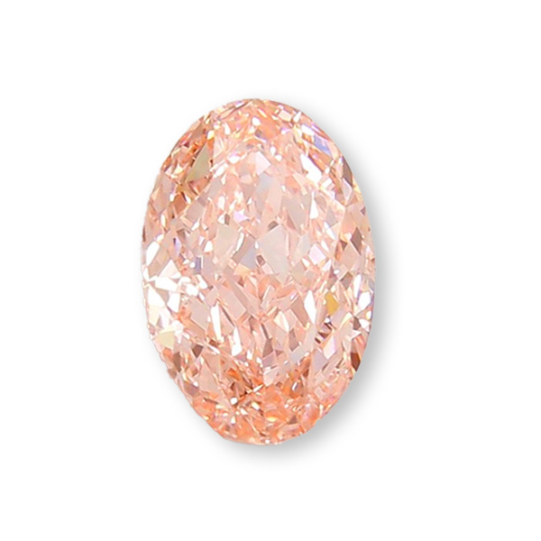 實驗室粉紅彩鑽橢圓形裸石7克拉 