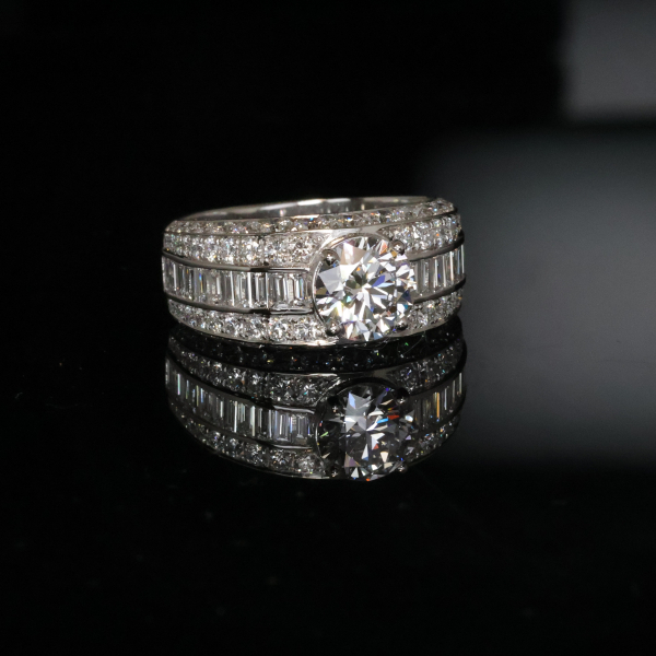 實驗室鑽石圓鑽男戒2克拉D.vs2 