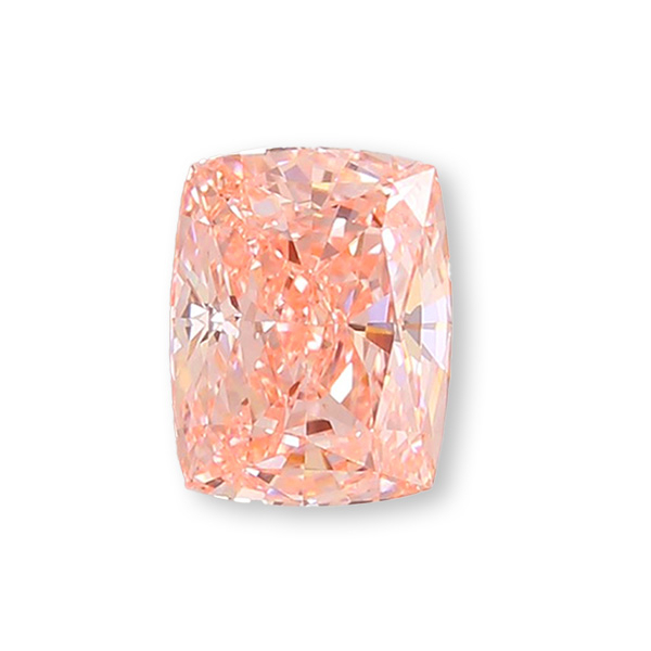 實驗室粉紅彩鑽枕形裸石5克拉 