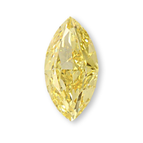 實驗室黃彩鑽馬眼形裸石7克拉 