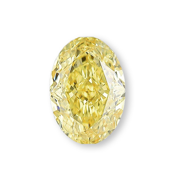 實驗室黃彩鑽橢圓形裸石5克拉 