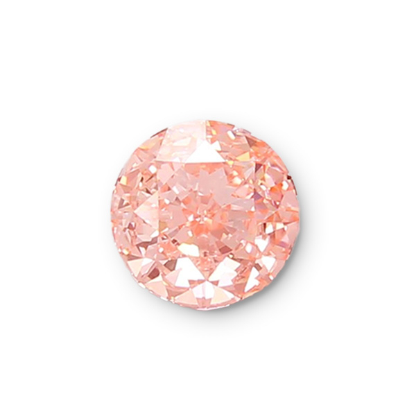 實驗室粉紅彩鑽圓形裸石3克拉 