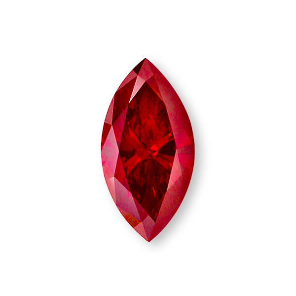 實驗室紅彩鑽馬眼形裸石3克拉 
