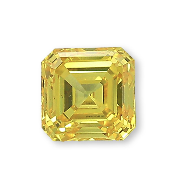 實驗室黃彩鑽阿斯切形裸石7克拉 