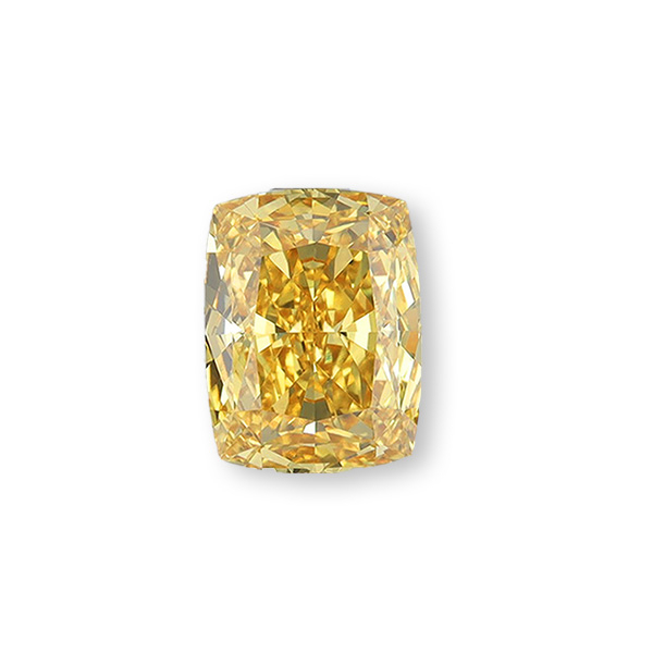 實驗室黃彩鑽枕形裸石1克拉 