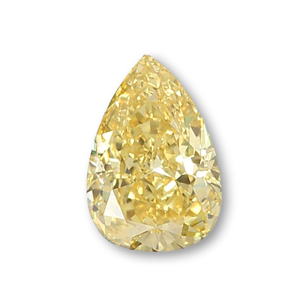 實驗室黃彩鑽水滴形裸石10克拉 