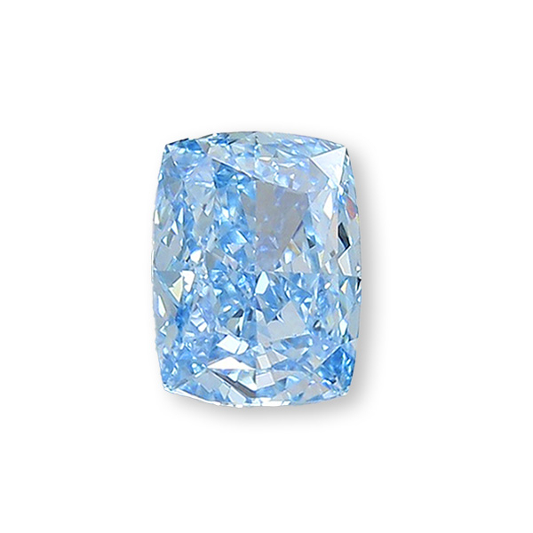 實驗室藍彩鑽枕形裸石3克拉 