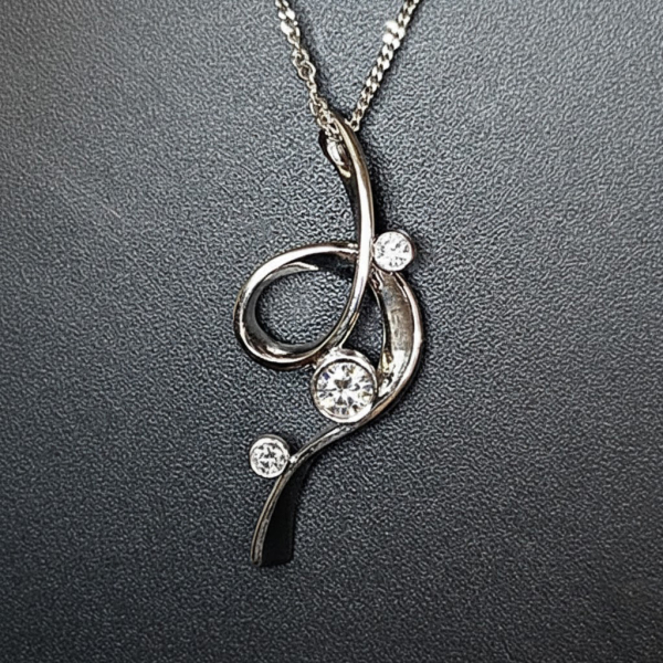 實驗室鑽石圓鑽墜鍊20分 