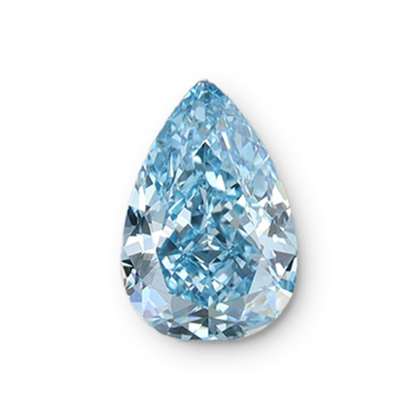 實驗室藍彩鑽水滴形裸石10克拉 