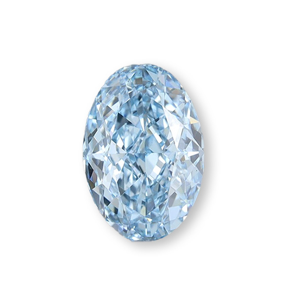 實驗室藍彩鑽橢圓形裸石5克拉 