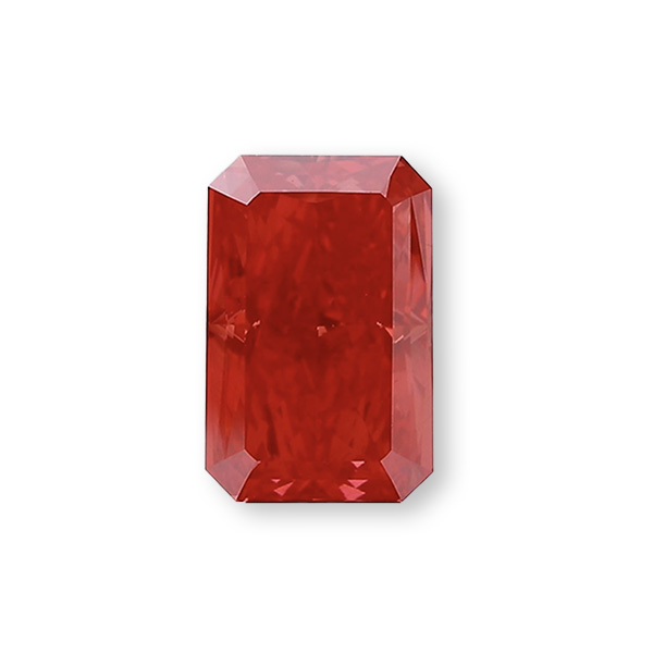 實驗室紅彩鑽雷帝恩形裸石3克拉 