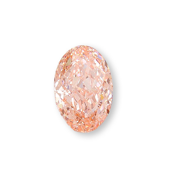 實驗室粉紅彩鑽橢圓形裸石2克拉 