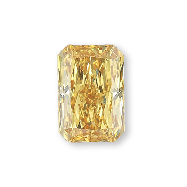 實驗室黃彩鑽雷帝恩形裸石3克拉 