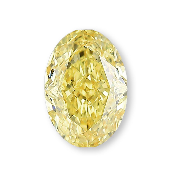 實驗室黃彩鑽橢圓形裸石10克拉 